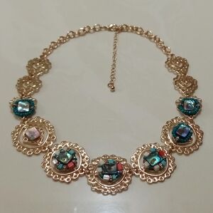 **Reposh** Vintage Gold-Tone Abalone Choker Necklace